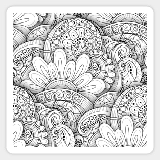 Non Colored 3d Pattern with Floral Motifs Sticker